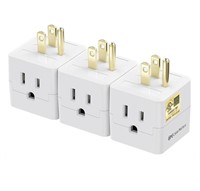 Cable Matters [UL Listed] 3-Pack 3 Outlet Wall