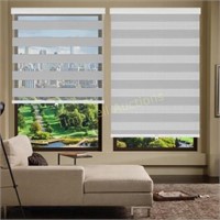 Zebra Roller Shades  26 1/4W x 72H Grey