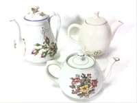 3 Antique Tea & Coffee Pots