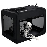 27 inch 3-Door Collapsible Dog Crate for Medium