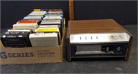GE 2-4 CHANNEL 8 TRACK PLAYER WITH TAPES