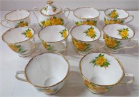 11pc Vintage Royal Albert Tea Rose Set