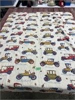 Vintage Car Quilt / Blanket