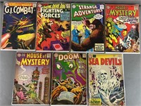 7pc Silver Age DC War & Sci-Fi Comic Books