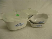 Lot (4) Corningware Dishes