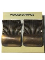 Vintage Brass Pierced Earrings Collectible