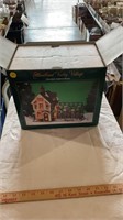Porcelain lighted Christmas house in box