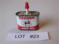 Vintage Pecard Shoe Oil Can 1oz Near Empty