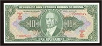 1950 Brazil 10 Cruzeiros Note