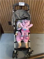 Cosco Doll Stroller w/Doll & Stuffed Animals