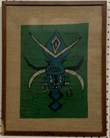 Framed Fabric, Tribal Scene