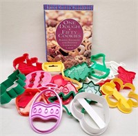 18 Plastic Cookie Cutters & One Dough Cookie Book
