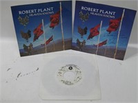 Three Robert Plant 45 Records Two w/Signatures