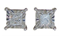 Princess Cut Diamond Stud Earrings