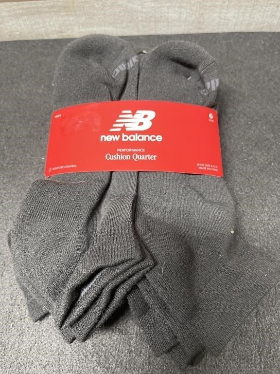 New 6 Pack New Balance Socks 6-12.5