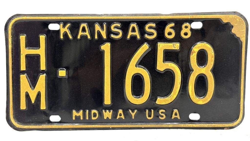 1968 Kansas License Plate