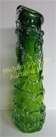 MURANO GREEN ART GLASS VASE