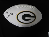 Jordan Love Signed Logo Football COA Pros