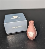Wedgwood Pink Jasperware Vase/Perfume Bottle