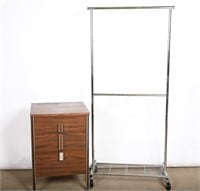 File Cabinet & Rolling Clothes Rack