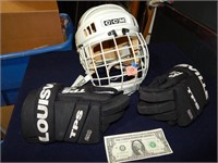Hockey Helmet & Gloves