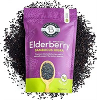 Elderberry Dried Organic - 1 lb Bulk, Makes G