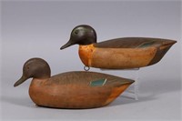 Mike Valley Pair of Green winged Teal Duck Decoys
