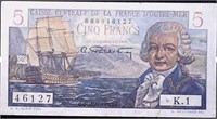 French Equatorial Africa 1947 5 Francs x 2 FEDD