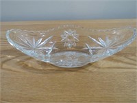 Vintage Star of David Cut Glass Rectangular Bowl 9