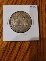 Canadian Silver 50 cent coin