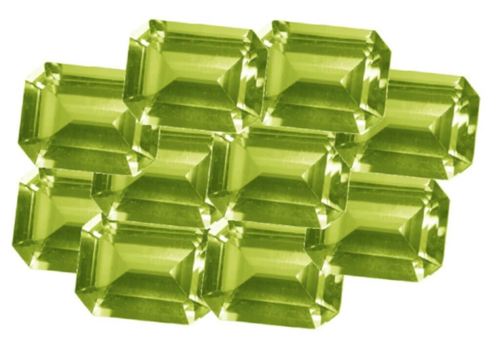 Genuine 5x3mm Green Octagon Peridot (10pc)