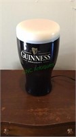 Large light up Guinness advertising Beer glass