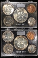 1956 & 1957 5-COIN TYPE SET IN SLAB