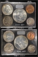 1960 & 1961 5-COIN TYPE SET IN SLAB