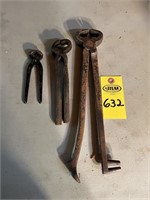 3 Vintage Blacksmith Tools