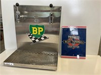 STAINLESS STEEL TWIN BP BEER TAPS AND A