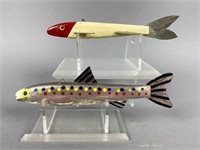 2 John Unger Fish Spearing Decoys, Bovey, MN,