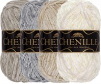 Chenille Yarn - 100g/Skein - 4 Skeins