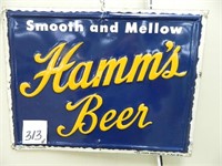 Vintage Hamm's Smooth & Mellow Tin Sign (17x23)