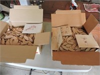 Two boxes woodworking biscuits