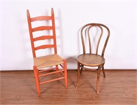 Vintage Ladder Back Rush Seat & Bistro Chairs