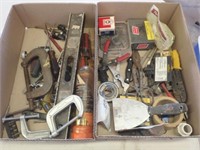 Flaring tool, tin shears, C clamps, level,