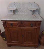 Marble Top Victorian Wash Stand 41x31.5x18