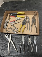 Flat of pliers, snips, wire strippers & more