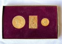24k Plated Coin and Stamp Set