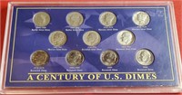 (35) - CENTURY OF US DIMES COIN SET
