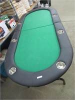 Nice poker table with beverage holders