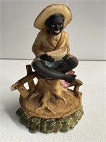 Antique 4" Bisque Black Americana Figurine