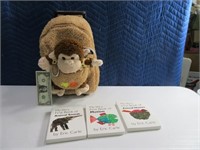 New Kids Plush CUTE Monkey Backpack & (3) CARLE Bk
