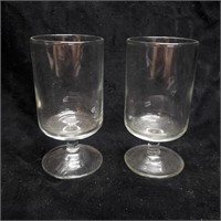 Two parfait glasses clear glass